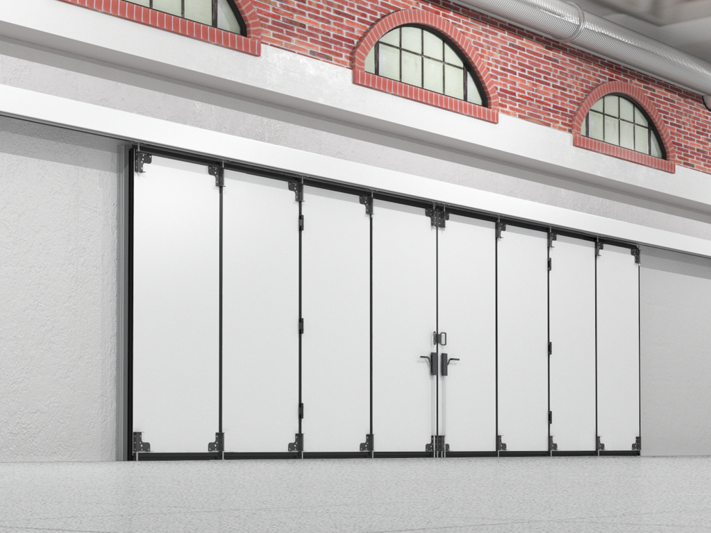 Eshikni devorning ichki tomoniga o‘rnatish tavsiya etiladi, agar ochilishning xususiyatlari buni imkon beradigan bo‘lsa. Bunday holatda, privod mexanizmi va yo‘naltiruvchilar to‘liq himoyalangan bo‘ladi.